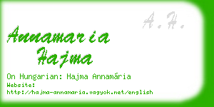 annamaria hajma business card